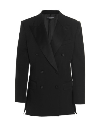 Пенжак, костюм DOLCE & GABBANA Padded shoulders double-breasted blazer jacket