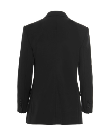 Пиджак, костюм DOLCE & GABBANA Padded shoulders double-breasted blazer jacket (F29PWTFURJLN0000) #