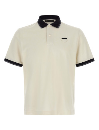 Поло PRADA Triangle logo polo shirt