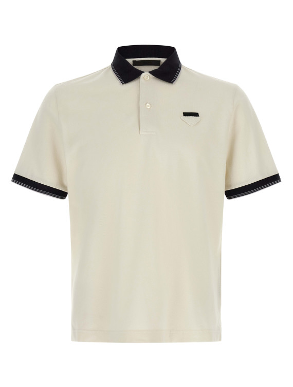 Поло PRADA Triangle logo polo shirt (UJN07ASOOO19OVF0K74) #1