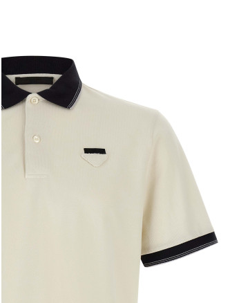 Поло PRADA Triangle logo polo shirt (UJN07ASOOO19OVF0K74) #
