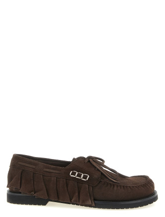 Мокасины J.W.ANDERSON Suede volant boat shoe
