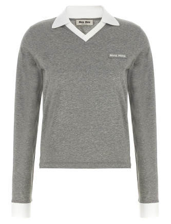 Поло MIU Logo lettering polo shirt