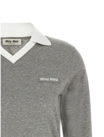 Поло MIU Logo lettering polo shirt (MJLA57SOOO192QF052N) #