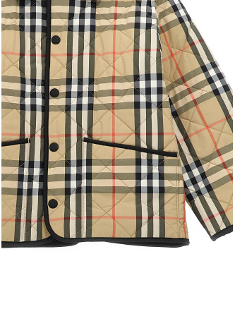Пуховик, парка, повседневная куртка BURBERRY 'Milo Check' (8108500SANDIPCHECK) #