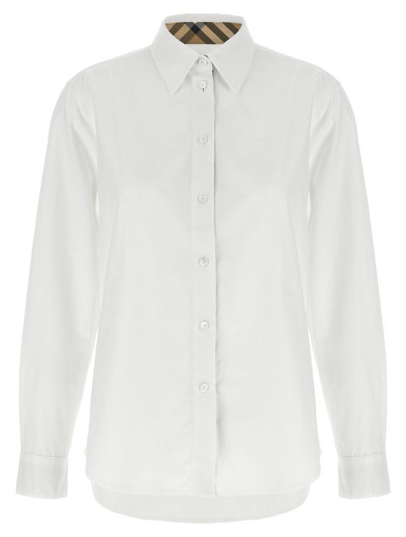 Рубашка, блузка BURBERRY Check insert shirt (8111217WHITE) #1