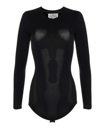 Нижнее белье, тело MAISON MARGIELA Long sleeves crew neck bodysuit