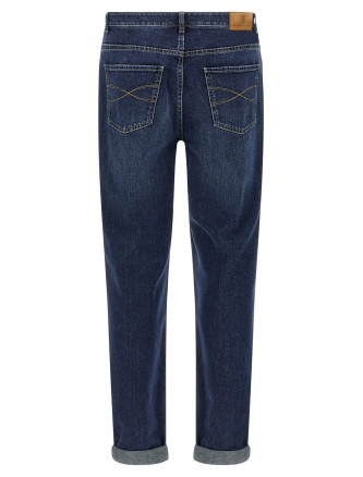 Джинсы BRUNELLO CUCINELLI Logo embroidery stretch jeans (M283PD3210C1468) #