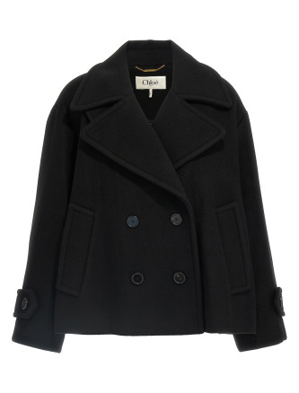 Double breasted wool coat