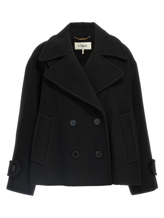 Пальто, тренч CHLOÉ Double breasted wool coat (CH25AMA96952001) #1