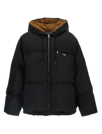 Re-Nylon maxi down jacket