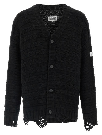 Свитер, кардиган MM6 MAISON MARGIELA Distressed wool cardigan
