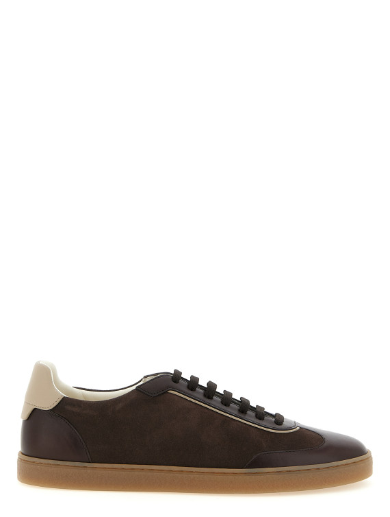 Кроссовки BRUNELLO CUCINELLI Suede and smooth calf sneakers (MZULDGJ336CXY42) #1