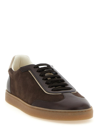 Кроссовки BRUNELLO CUCINELLI Suede and smooth calf sneakers (MZULDGJ336CXY42) #