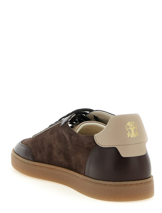 Кроссовки BRUNELLO CUCINELLI Suede and smooth calf sneakers (MZULDGJ336CXY42) #