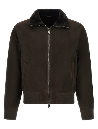 Былғары күртеше GIORGIO BRATO Suede bomber jacket