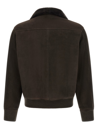 Кожаная куртка GIORGIO BRATO Suede bomber jacket (GU27F01005MEVLFONDENTE) #