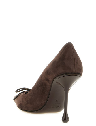 Высокие каблуки JIMMY CHOO 'Scarlett' (SCARLETT95SUECHOCOLATE) #