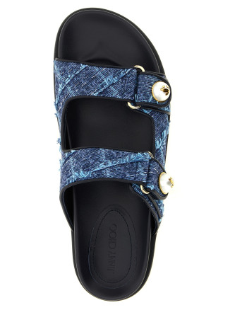 Шлепанцы JIMMY CHOO 'Fayence' (FAYENCESANDALERQDENIM) #