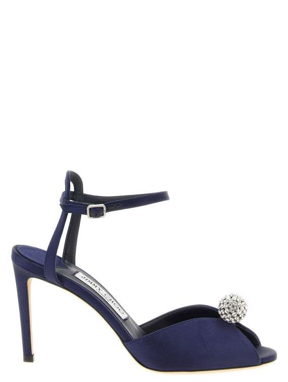Босоножки на высоком каблуке JIMMY CHOO 'Sacora' (SACORA85WCZMARINECRYSTAL) #1