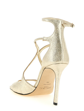 Босоножки на высоком каблуке JIMMY CHOO 'Azia' (AZIA95DXBPLATINUM) #