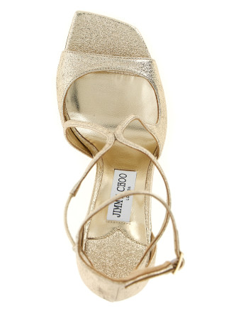Босоножки на высоком каблуке JIMMY CHOO 'Azia' (AZIA95DXBPLATINUM) #