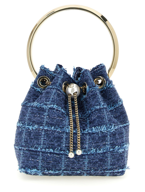 Ручная сумка JIMMY CHOO 'Bon Bon' (BONBONBPXDENIMGRIDLIGHTGOLD) #1