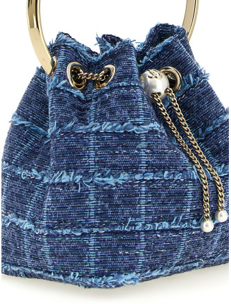 Ручная сумка JIMMY CHOO 'Bon Bon' (BONBONBPXDENIMGRIDLIGHTGOLD) #