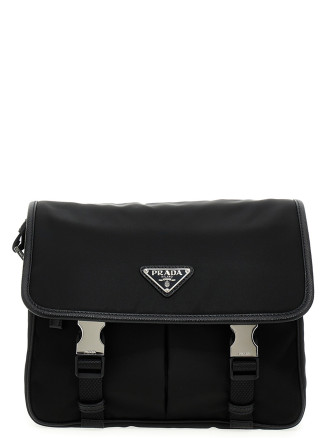 Logo nylon crossbody bag