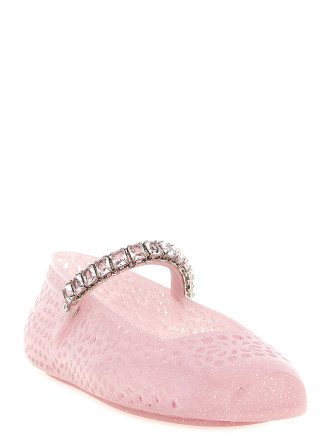 Балетки JIMMY CHOO 'The Jelly' (THEJELLYNTXCOTTONCANDYSILVERMIX) #
