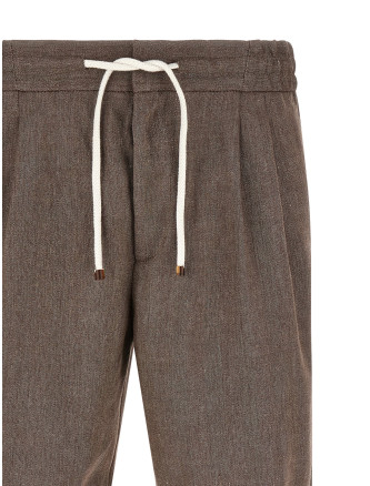 Бермуды, шорты BRUNELLO CUCINELLI Linen and wool bermuda shorts (MZ408U0020C009) #