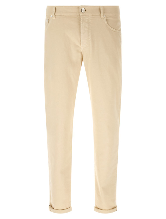 Джинсы BRUNELLO CUCINELLI Logo embroidery jeans (M277PJ201YC6009) #1