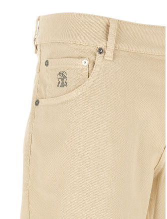 Джинсы BRUNELLO CUCINELLI Logo embroidery jeans (M277PJ201YC6009) #