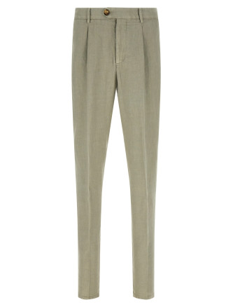 Брюки BRUNELLO CUCINELLI Linen gabardine trousers