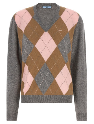 Свитер, кардиган PRADA Argyle sweater