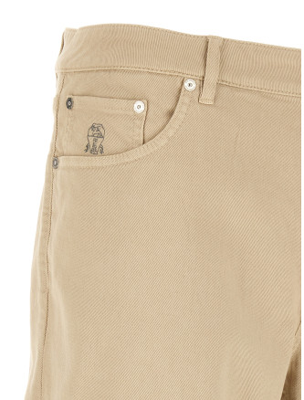 Джинсы BRUNELLO CUCINELLI Coat of arms embroidery jeans (Y277PD3210C6233) #