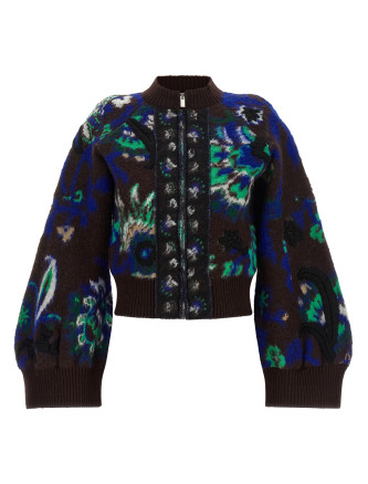 Повседневная куртка SACAI Floral jacquard blouson