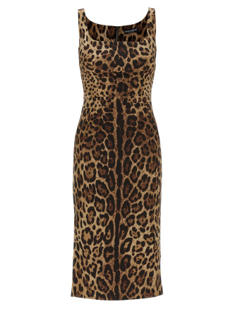 Миди DOLCE & GABBANA Silk charmeuse dress