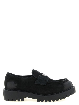 Лоферы PRADA Suede loafers