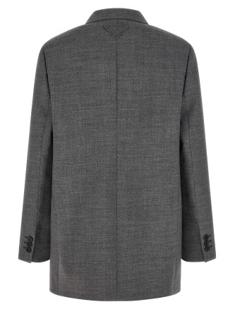 Пиджак, костюм PRADA Single-breasted blazer (P509QSOOO6011F0480) #