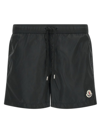 Пляжная одежда MONCLER Logo patch swim shorts