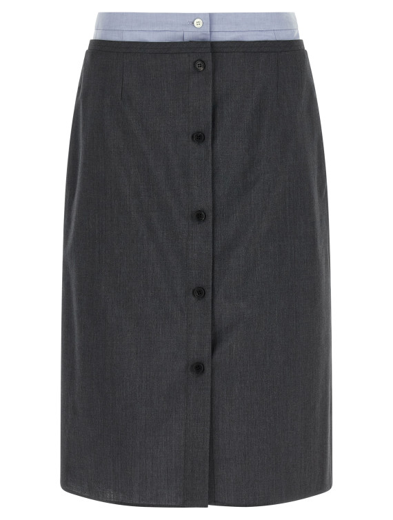 Миди PRADA Double layer skirt (P169ISOOO6106F0480) #1