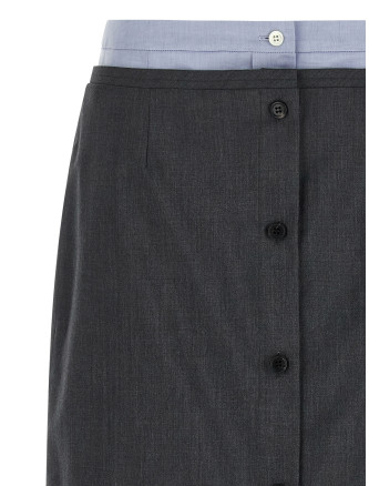Миди PRADA Double layer skirt (P169ISOOO6106F0480) #