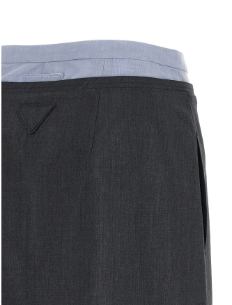 Миди PRADA Double layer skirt (P169ISOOO6106F0480) #