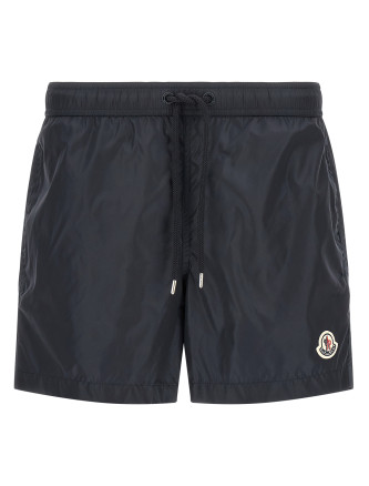 Пляжная одежда MONCLER Logo patch swim shorts