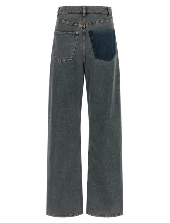 Джинсы MM6 MAISON MARGIELA Back-to-back construction jeans