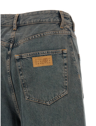 Джинсы MM6 MAISON MARGIELA Back-to-back construction jeans (S52LA0257M30046961) #
