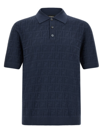 Поло FENDI FF cotton polo shirt
