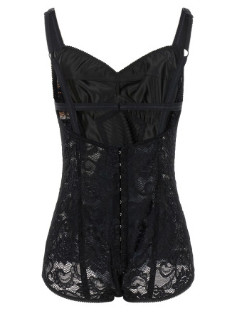 Верх DOLCE & GABBANA Satin and lace corsetry bodysuit (F7AC8TGDCL9N0000) #