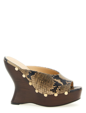 Обувь на платформе MAGDA BUTRYM Python print mules